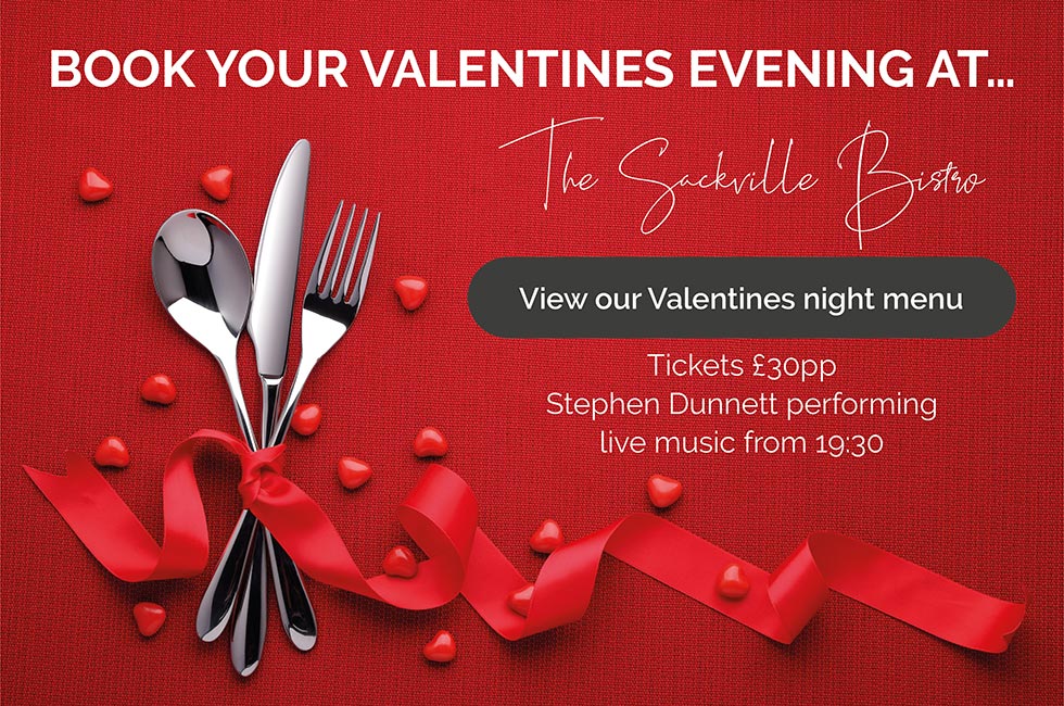 Book your Valentines Evening at The Sackville Bistro